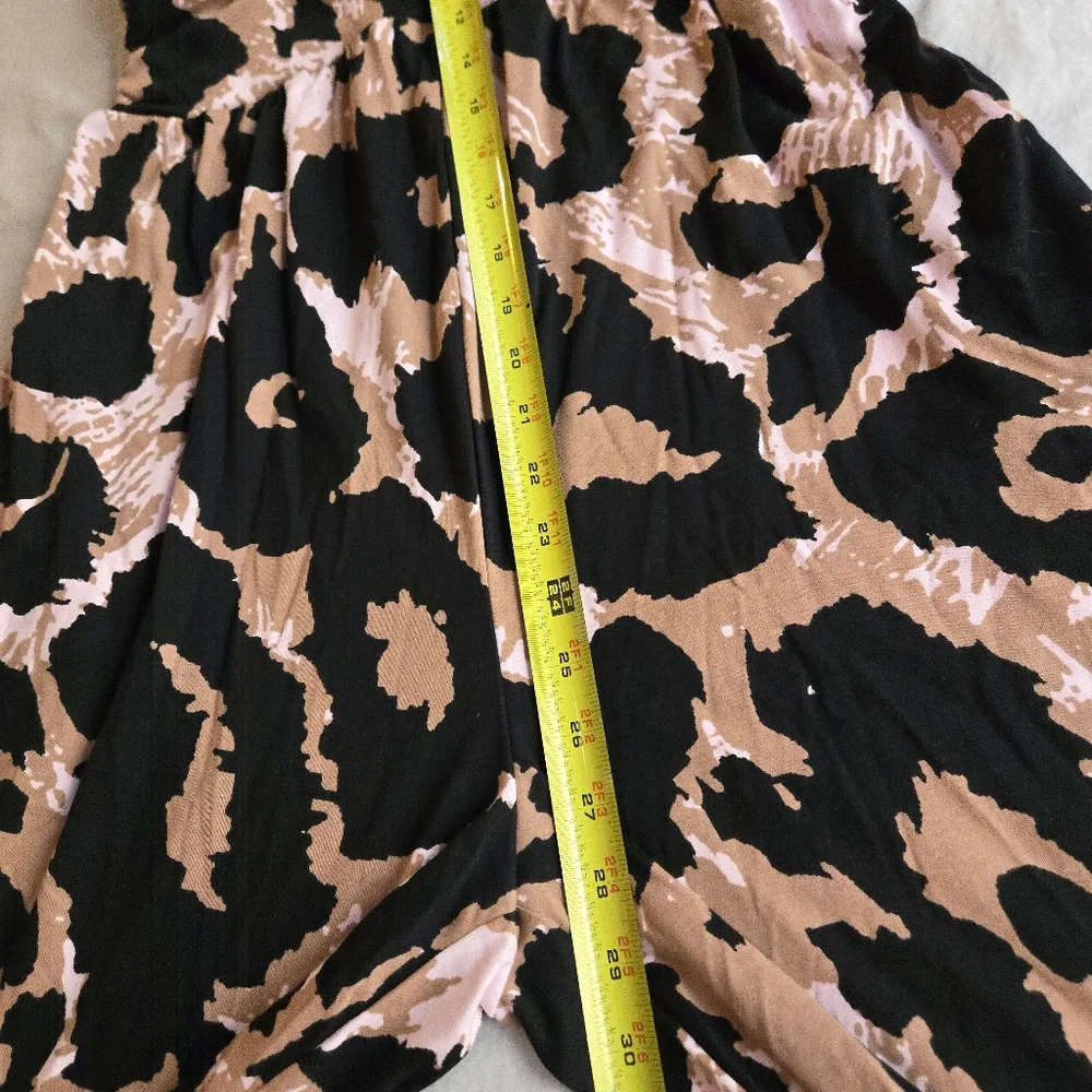 Diane Von Furstenberg x Target Leopard Plunge Halter Neck Wide Leg Jumpsuit - Picture 6 of 11
